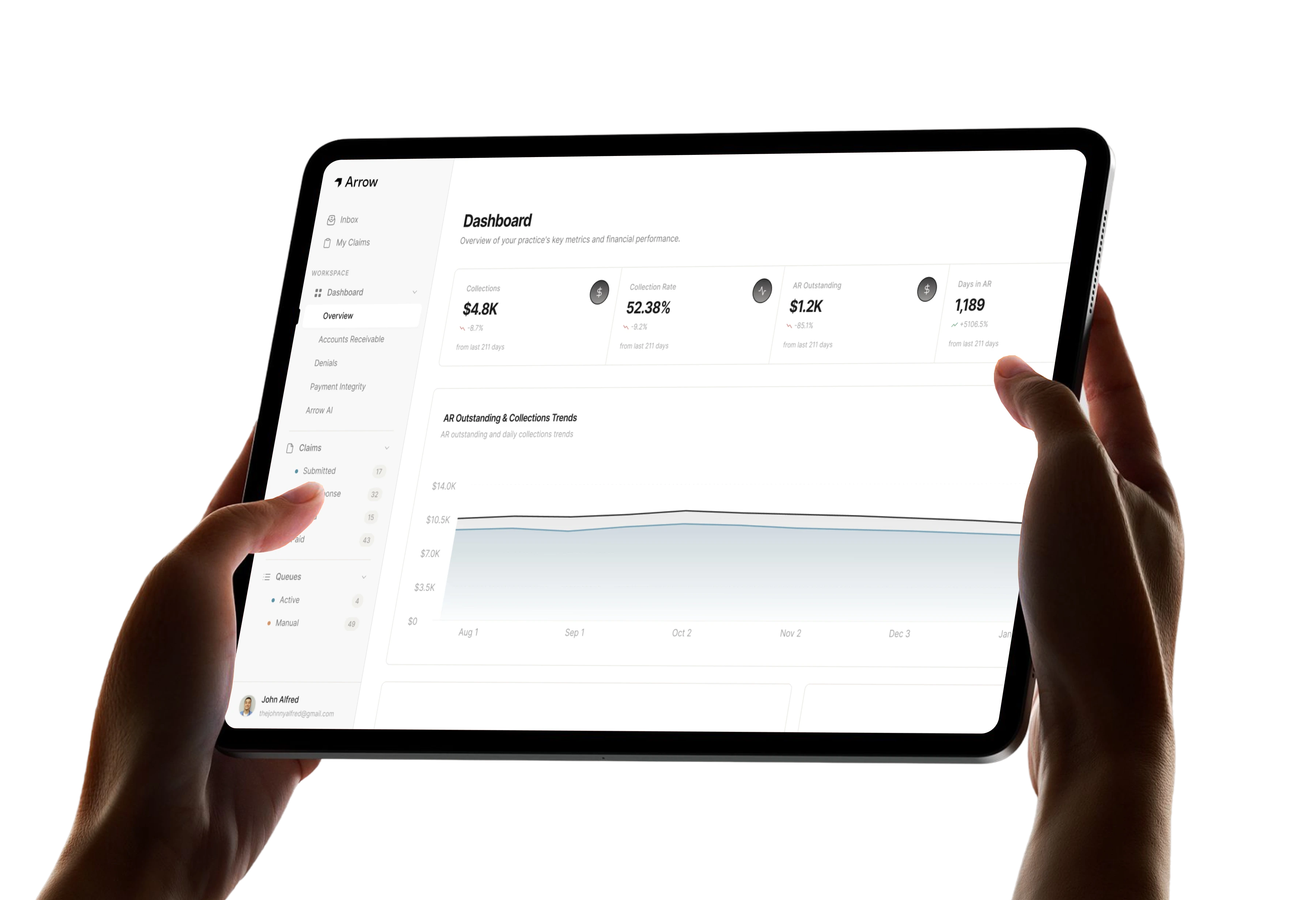Arrow Dashboard on iPad