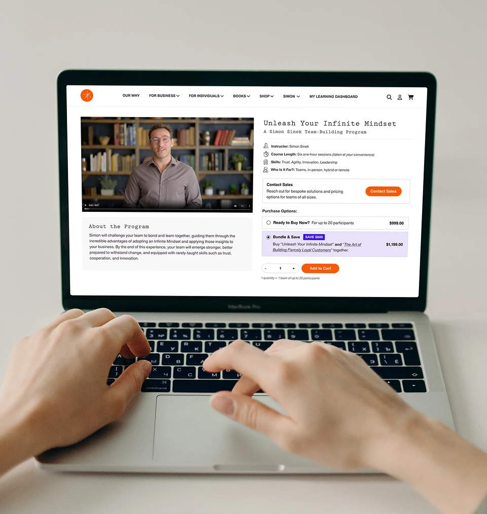 Simon Sinek Optimism Company Platform Growth Metrics & Interface Showcase
