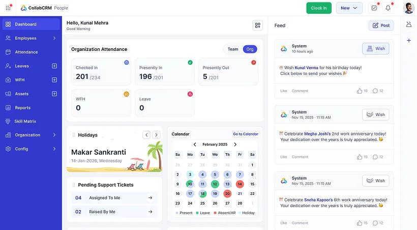 CollabCRM Screen