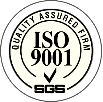 ISO 9001 quality assured firm, certified by SGS